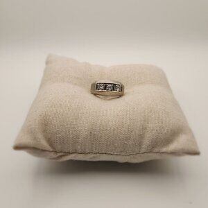 Men’s 14K White Gold Diamond Ring – Size 10 – 9g – 3 Diamond Band – Solid Gold